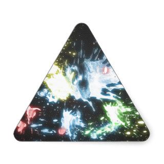 Abstract Color Splash Triangle Stickers