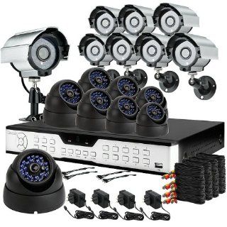 ZMODO 16CH H.264 Standalone DVR CCTV Surveillance System with 8 Bullet Sony CCD Outdoor Cameras & 8 Dome Sony CCD Weatherproof Security Cameras 1TB HD : Complete Surveillance Systems : Camera & Photo