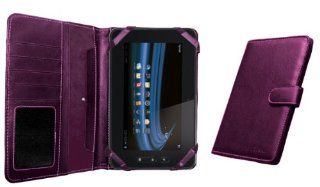 MiTAB Purple Bycast Leather Case Cover Sleeve For The YarvikXenta TAB07 200, TAB07 100Luna, GoTab Ion, TAB274EUKLuna, TAB264GoTab Velocity, TAB260GoTab Velocity, TAB224GoTab Velocity, TAB220GoTab Velocity, TAB210, TAB250, TAB2117" Tablet: Cell