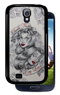 "Smile Now Cry Later" Clown Girls   Black Samsung Galaxy S4 Dual Protective Case BRUSHED ALUMINUM: Cell Phones & Accessories