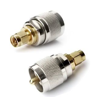 RF coaxial coax adapter SMA male to UHF male PL 259 PL259 Computers & Accessories