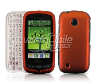 VMG For LG Cosmos Touch Attune VN270 505C Cell Phone Matte Faceplate Hard Case Cover   Orange Cell Phones & Accessories