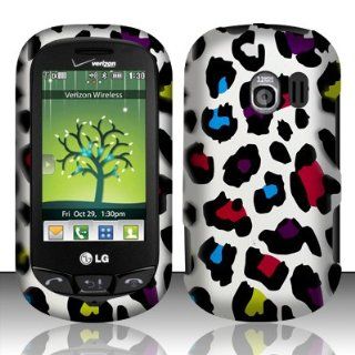 LG Extrovert VN271 (Verizon) Hard Matte Finish Case Cover Protector   Colorful Leopard + ImagiTouch Brand Stylus Pen (Silver) Cell Phones & Accessories