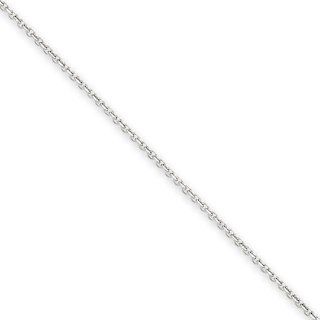 IceCarats Designer Jewelry 14K Wg .75Mm D/C Cable Chain In 20 Inch: Chain Necklaces: Jewelry
