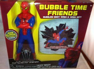 Spiderman Bubble Time Friends Bubbling Body Wash & Bath Mitt: Health & Personal Care