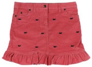 Vineyard Vines Girls' Whale Embroidered 5 Pocket Corduroy Skirt (12, Pink Squid): Clothing
