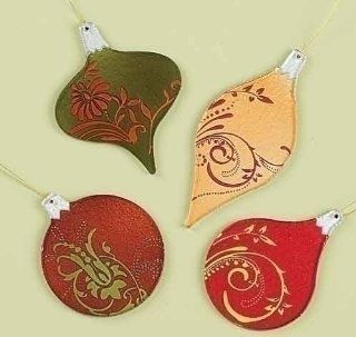 Club Pack of 24 Rejoice Stained Glass Inspired Christmas Ornaments   Decorative Hanging Ornaments