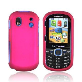 Rose Pink Rubberized Hard Plastic Case Cover For Samsung Intensity 2 U460: Cell Phones & Accessories