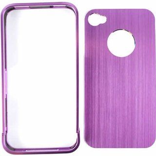 APPLE IPHONE 4 4S Q01 ALUMINUM LIGHT PURPLE ACCESSORY CASE SNAP ON PROTECTOR: Cell Phones & Accessories