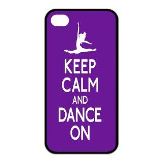 Keep Calm And Dance On Personalized Protective iPhone 4 4s Case TPU Case Cover Protector New Style: Cell Phones & Accessories