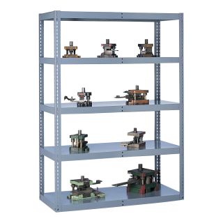 Tennsco Tool & Die Rack — 72in.W x 24in.D x 72in.H, 5-Shelf, Medium Gray, Model# RXHS-722472  Industrial Steel Shelving