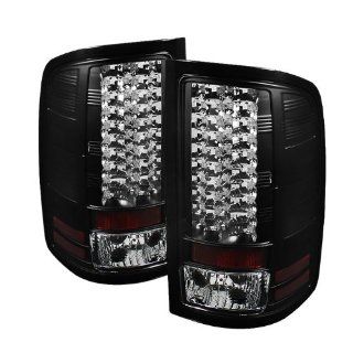 GMC Sierra 1500/2500/3500HD Denali 2007 2008 2009 2010 2011 2012 (Not fit 3500 Dually 4 Rear Wheels) LED Tail Lights   Black Automotive