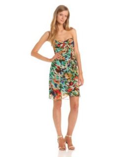 Nicole Miller Women's Strapless Abstract Print Dress at  Womens Clothing store: Summer Dress Strapless