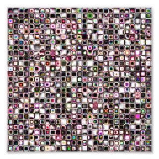 Distressed Jewel Tones Textured Grid Pattern Photo