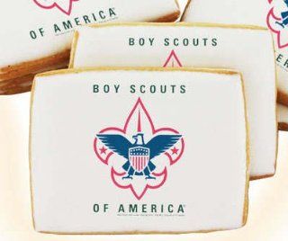 Boy Scouts Emblem Cookies Eight Dozen  Packaged Shortbread Snack Cookies  Grocery & Gourmet Food
