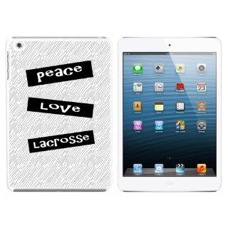 Peace Love Lacrosse Snap On Hard Protective Case for Apple iPad Mini   White: Computers & Accessories
