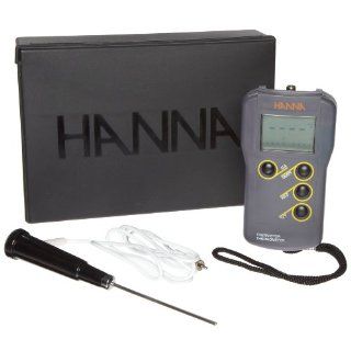 Hanna Instruments HI93510N Waterproof Thermistor Thermometer with Calibration and Temperature Probe,  50 to 150 Degrees C,  58 to 302 Degrees F, Accuracy of + or   0.4 Degree C: Science Lab Meters: Industrial & Scientific