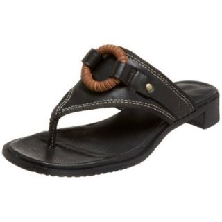 Timberland Women's Lora Ring Thong Sandal,Black,5.5 M Shoes
