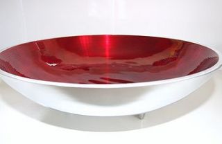ruby enamel bowl only one left by rhubarb crumble