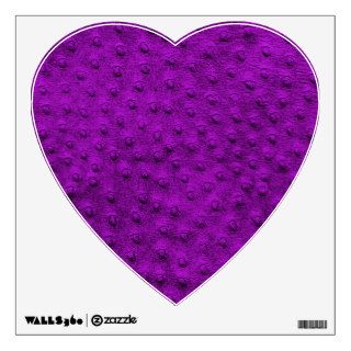 Purple Ostrich Leather Print Heart Wall Decal