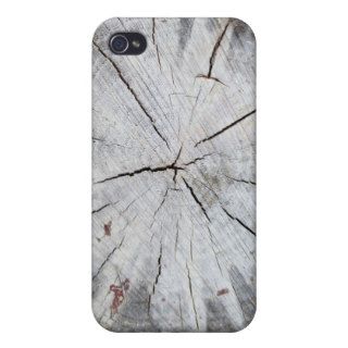 Wood Grain Gray Pine Tree Stump Photo Art 1 iPhone 4/4S Cover