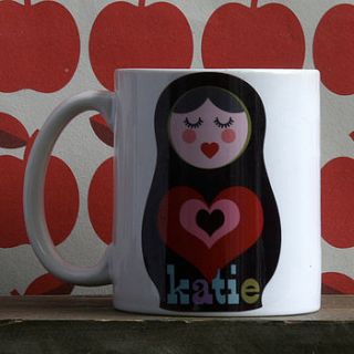 russian doll personalised mug by that lovely shop