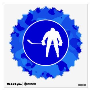 Blue Camo; Camouflage Hockey Wall Graphics