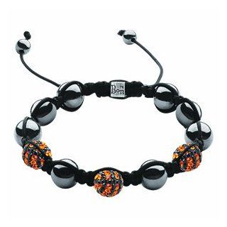 Sports Bon Crystal Macrame Basketball Bracelet: Jewelry