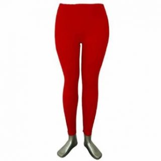 Luxury Divas Stretchy Red Plain Ankle Length Leggings Tights at  Womens Clothing store