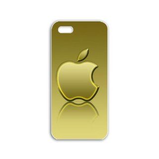 Design Apple 5/5S Computer Series golden apple logo computer Black Case of Family Case Cover For Girls: Cell Phones & Accessories