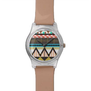 Earthy Dreamy Aztec Wristwatches