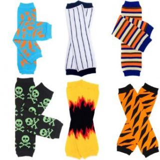 6 Pack Boys juDanzy leg warmers Pack of Stripes, Tiger, Guitars, Turtles, Cars, Solid Blue: Clothing
