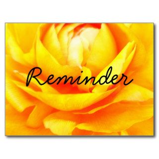 Dark Gold Reminder Postcards