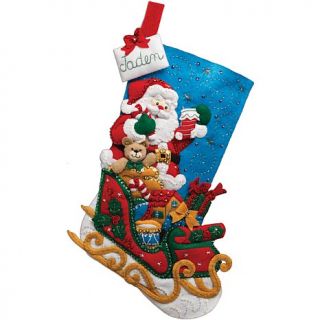 Bucilla Santa and His Sleigh Stocking Felt Applique Kit