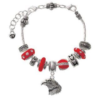 Large Eagle Head   Mascot Red Juliet Beaded Bracelets [Jewelry] Delight: Delight: Jewelry