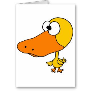 VW  Funny Big Headed Duck Cartoon Greeting Cards