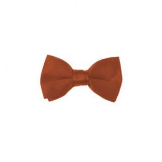 Solid Color Boys Bowtie   Rust Orange: Clothing
