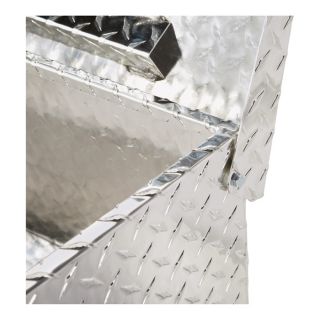 Aluminum Flush-Mount Side-Bin Truck Box — Diamond Plate, 70 1/2in.L x 12 1/2in.W x 10 1/2in.H  Side Mount Boxes