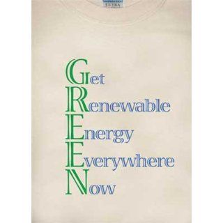 Green Energy Environmental Conservation Adult T shirt Tee Shirt: Clothing