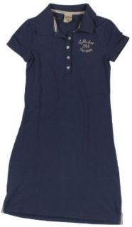 Hollister Women's Short Sleeve Polo Shirt Dress with Hollister Embroidery (Navy Blue) (Small)