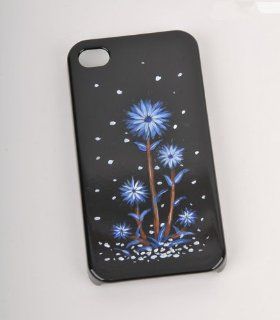 Father's Day Gift Original Design iPhone 5 Case Hand painted Elegant Blue Flowers Premium Phone cover YGL321: Cell Phones & Accessories