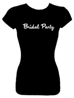 Junior's Funny T Shirt (BRIDAL PARTY) Wedding Bridal Party Fitted Shirt: Clothing