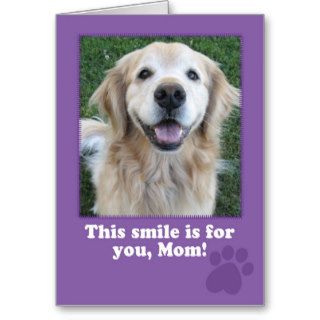 Cute Golden Retriever Mother's Day Card
