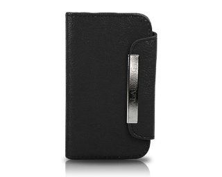 Wallet Series HTC Desire V Flip Leather Case T328w   Black Cell Phones & Accessories