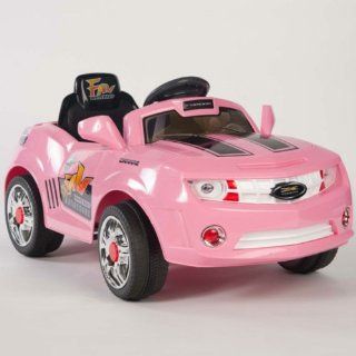 Kids Pink Camaro Style Ride On RC Car Remote Control Electric Power Wheels MP3: Toys & Games