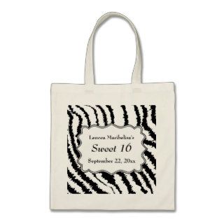 Sweet 16 Zebra Print Pattern Canvas Bag