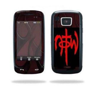 Cell Phone N.O.T.W. NOT OF THIS WORLD  RED Vinyl Sticker/Decal (1.25" X 2.5" Graphic fits most cell phones): Automotive