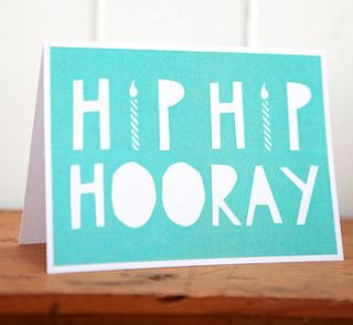 'hip hip hooray' birthday card by yoke