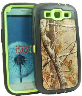 Huaxia Datacom Natural Tree Camo Shockproof Dirtproof Defender Military Hybrid Impact Case for Samsung Galaxy SIII S3 i9300 T999 I747   Camouflage Tree on Green: Cell Phones & Accessories