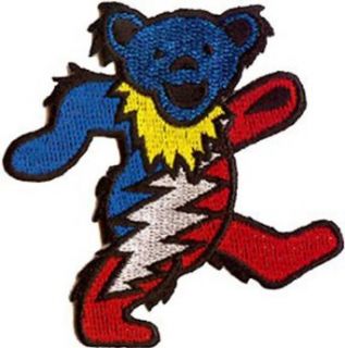 Grateful Dead Garcia Patch   3" Steal Your Face Bear: Clothing